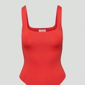 Aritzia Brand New Red Contour Tank Bodysuit